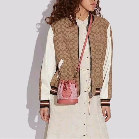 Coach Mini Dempsey pink mini bucket draw string bag - Picture 3 of 14